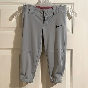 NIKE Girls softball pants, XS(Youth), Gray